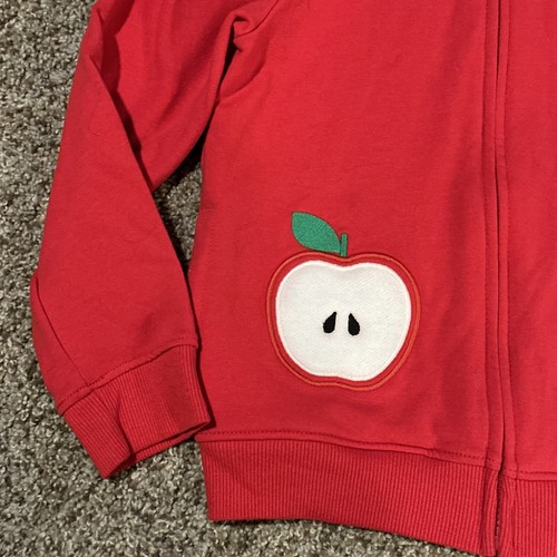 Gymboree Girls 6 Head of the Class Apple Red Zip Hoodie - Picture 4 of 7
