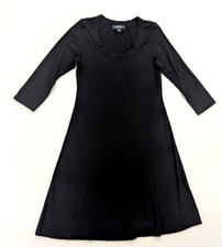 Karen Kane Women's T-Shirt Dress Size XS Black Stretch Knit 3/4 Sleeve Shift