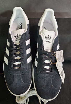 adidas Gazelle Sneaker Shoes BB5476 Core Black Cloud White Gold Men's Size 11