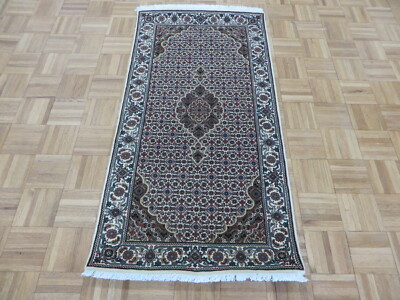 2'5 X 4'9 Hand Knotted Fine Ivory Mahi Tabrez Rug Wool & Silk G9524