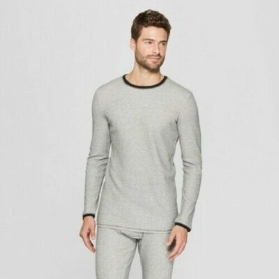 Goodfellow Men's Cotton Blend Heather Gray Thermal Shirt