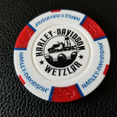 HD WETZLAR ~ Germany (White/Red/Blue) International Harley Chip