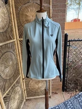 Pearl Izumi  Blue & Black Cycling Jersey Fleece Lined Jacket Full Zip  Women's L