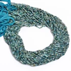 Green Tree Agate Gemstone Round Shape Faceted Beads 2.5X2.5mm Strand 12.5" AB570