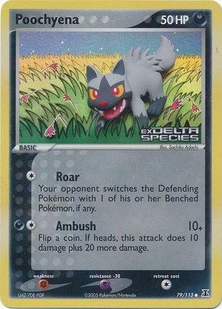 Poochyena - 79/113 - Pokemon Delta Species Reverse Holo NM