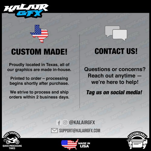 Graphics Decal Kit for Honda XR150L XR 125L ( 2023+) Evader Series - Blue Red - Picture 4 of 4