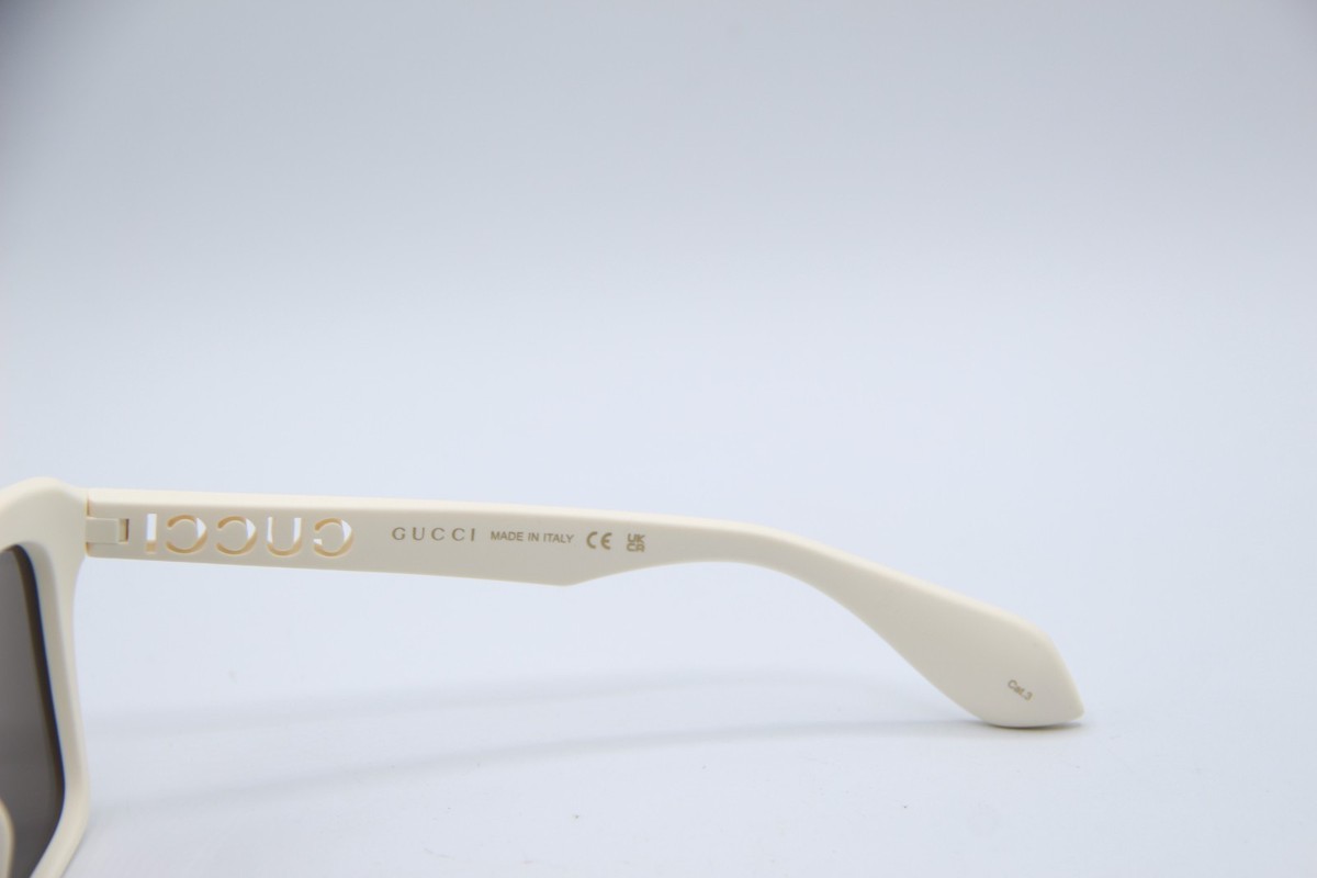 NWT Gucci GG1570S White Square 57mm Sunglasses Gucci GG1570S Square Acetate Sunglasses White Brown 57-18-145 main image 4