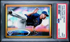 2012 Topps Chrome JAMES SHIELDS Gold Refractor /50 PSA 9 MINT - POP 1 - 0 Higher