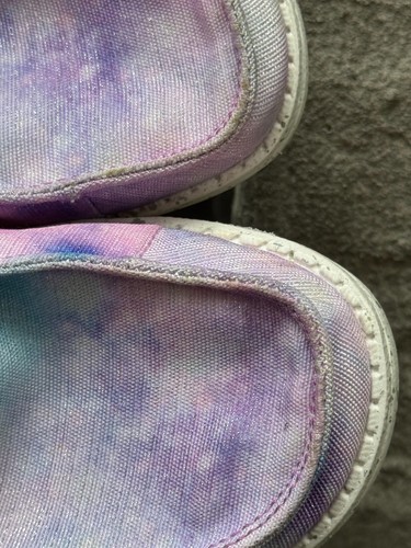 Hey Dude Wendy Youth Dreamer Size K13 Slip-On Shoes Rainbow Unicorn Canvas Kids - Picture 16 of 16