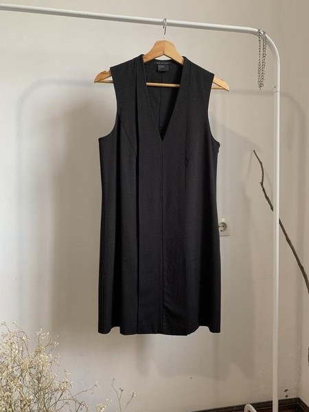 Women Emporio Armani Dress Black Polyester 34 / XS