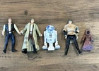 5 VTG 1990's Kenner Star Wars POTF Action Figures Jawa R2D2 Han Solo +++