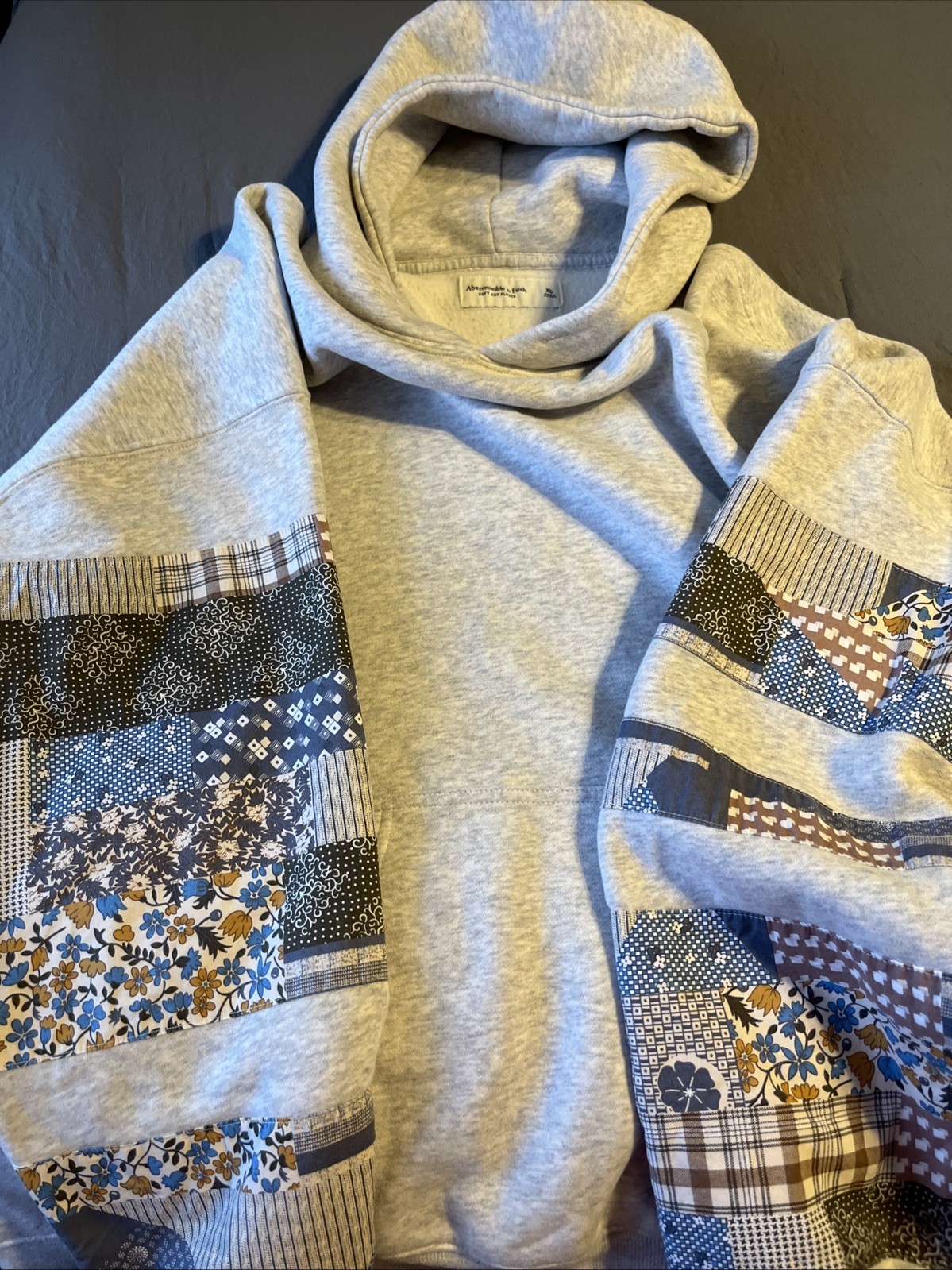 Abercombie & Fitch Patchwork essential popover Ho… - image 1