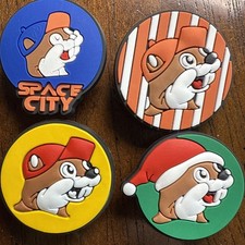NEW Qty 4 Buc-ee's For Clogs Shoe Charms Bucees Beaver Gas Station bags Texas