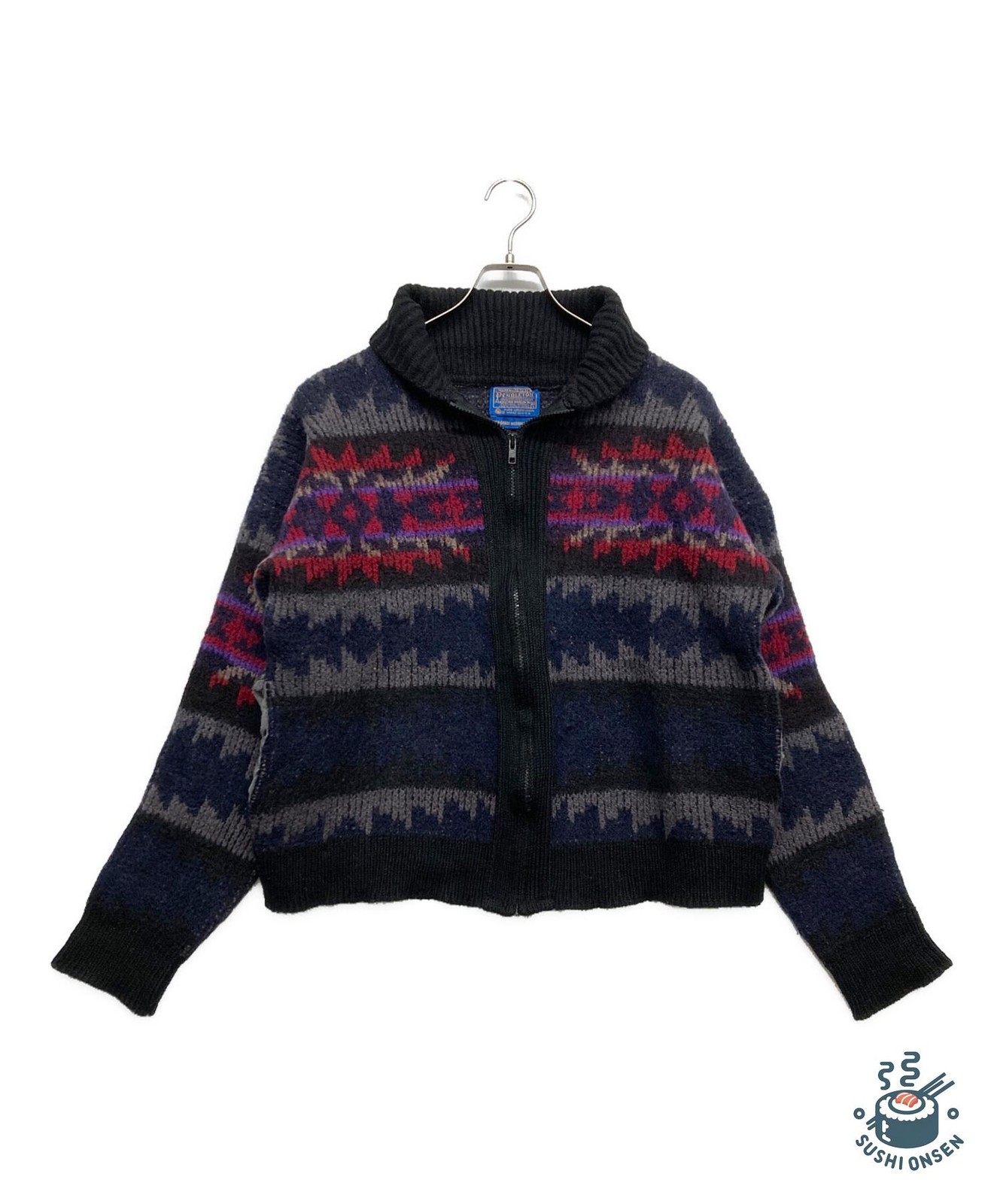 PENDLETON [OLD] 70s Native American pattern knit … - image 1