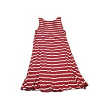 Old Navy Red & White Striped Swing Tank Dress Womens Size Medium #0230