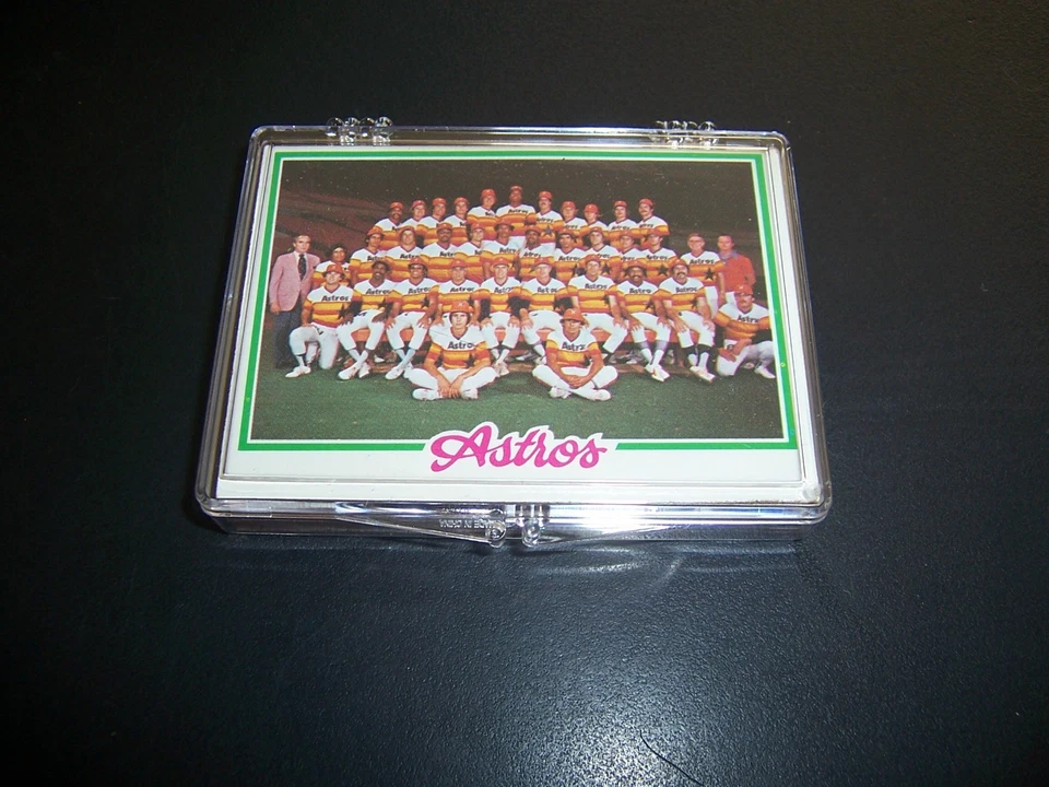 Juego completo de 27 cartas Topps Houston Astros Team 1978 excelente/casi nuevo en caja soporte Foto 4 de 4