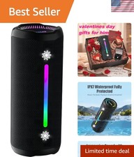 Portable Loud Bluetooth Speaker with Colorful Lights  Super Bass for Parties