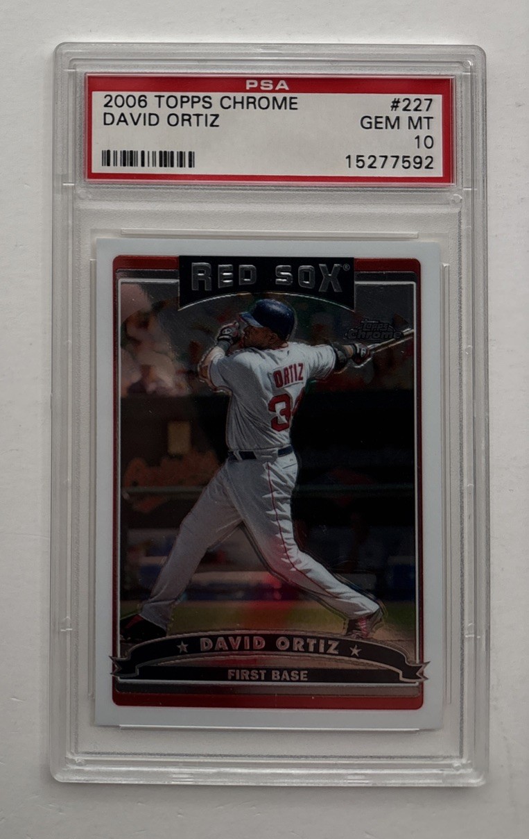 2006 TOPPS CHROME #227 DAVID ORTIZ RED SOX HOF PSA 10 view 1