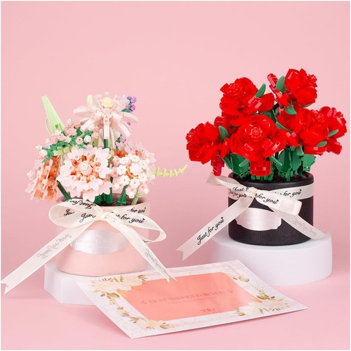 Carnation Flower Bouquet Building Set,514 PCS Tube - Picture 6 of 7