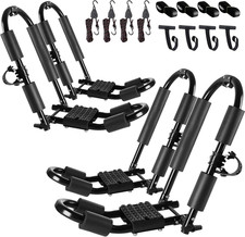 Premium Kayak Roof Rack, 2 Pair J-Bar Roof Rack, Folding Adjustable Rack, Heavy