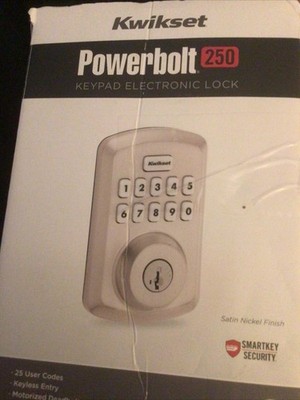 Kwikset Powerbolt 250 Keypad Deadbolt SMARTKEY Satin Nickel 992500-002