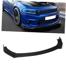 Front Bumper Lip Chin Spoiler Splitter Diffuser Guard Round Corner Gloss Black