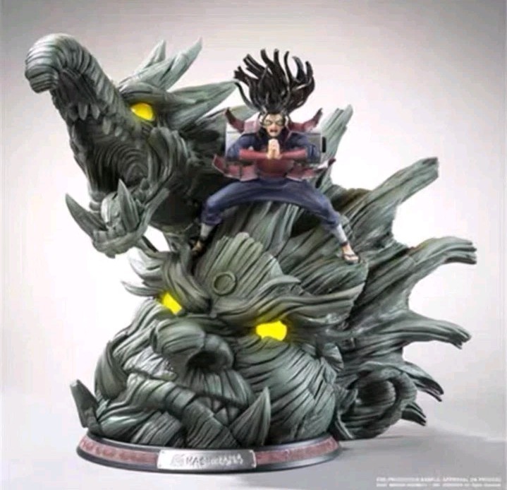 HASHIRAMA SENJU 1° HOKAGE EVOCAZIONE DRAGO DI LEGNO TSUME IN RESINA GIGANTESCA!