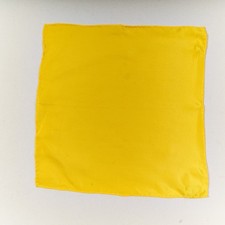 Vintage Vera Men's Silk Pocket Square Solid Yellow Scarf 11" x 11"