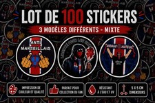Lot de 100 Autocollants Stickers PSG - Paris Saint Germain - Ultras Supporters