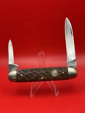 Rare Vintage BOKER 920 Tree Brand Solingen Germany 2 Blade Jack Cigar Jig Bone