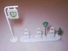OLD VINTAGE LESNEY MATCHBOX A-1 B.P. GARAGE PUMPS & SIGN
