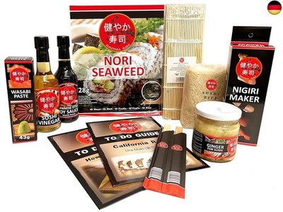 Seba Garden SUKOYAKA Sushi Maker Kit - 9-teiliges komplettes Sushi-Set, ideal