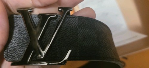 Authentic Louis Vuitton LV Belt With LV Pouch- Black (M0213)