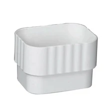 AMERIMAX Traditional 3.25-in Vinyl White Downspout Connector M0723