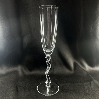 Vtg 1990's SCHOTT ZWIESEL Eclair Blanc Zigzag Champagne Flute 10  '' Germany