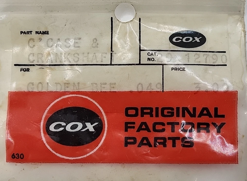 Cigüeñal Cox Original Fábrica Parte C' Estuche .049 Parte # 29 12790 Nuevo Antiguo Stock Foto 2 de 4