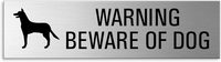 TüRschild Beware Of The Dog 150 X 40 X 1 Mm Aluminium Selbstklebend