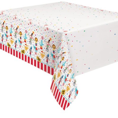 Circus Party Table Cover Carnival Big Top Helter Skelter Circus Theme Tablecloth