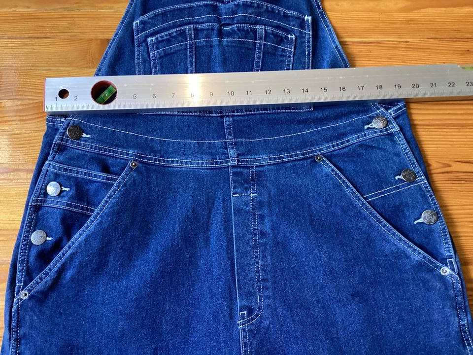 Mono vaquero azul elástico de carpintero Hybrid & Company talla 1X para mujer Foto 4 de 4