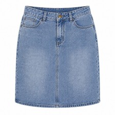 Denim Midi Skirt Light Wash womens 8 boho everyday casual 90s streetwear blue