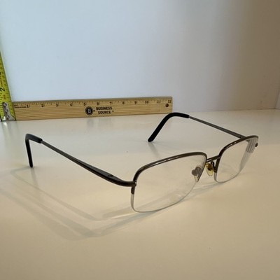 Saki MOD 312 Gunmetal Full Rim Metal 55-18 Men's Eyeglasses Frame Solid