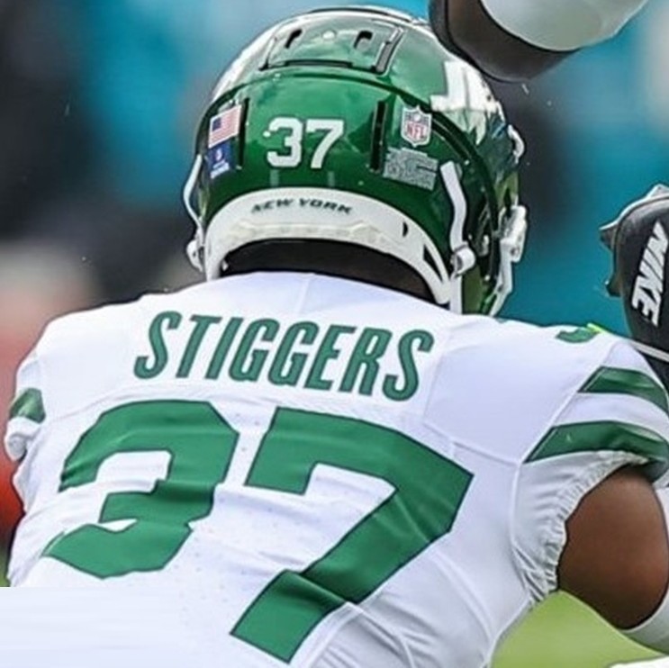 Qwan'tez Stiggers GAME USED 10/6/24 PHOTO MATCHED📸 Jets NFL Jersey vs Vikings🌍 view 8