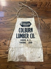 1920s Nail Canvas Apron Weyerhaeuser 4 Square Lumber Colburn Lumber Co. Vintage