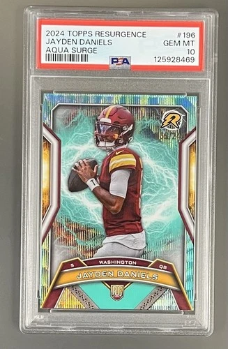 2024 Topps Resurgence- Aqua Surge Jayden Daniels /249 PSA 10! (RC)
