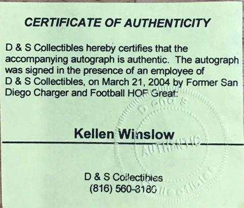 KELLEN WINSLOW signiertes LADEGERÄT 8x10 FOTO mit COA - Bild 2 von 4