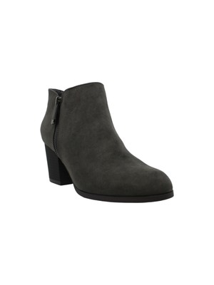 STYLE & COMPANY Womens Gray Zipper Masrinaa Almond Toe Block Heel Booties 10 M
