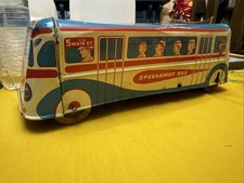 Vintage Wolverine Speedway Bus Tin Toy