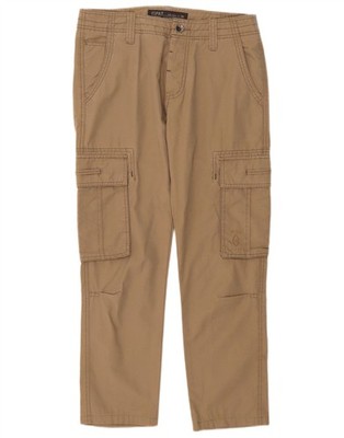 ESPRIT Mens Straight Cargo Trousers W30 L27 Beige Cotton AJ15