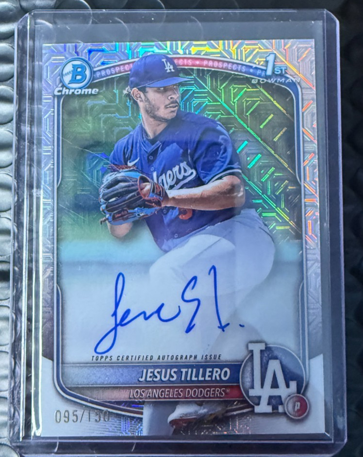 2025 Bowman Jesus Tillero Chrome Auto HTA Choice Refractor 1st Prospect #95/150