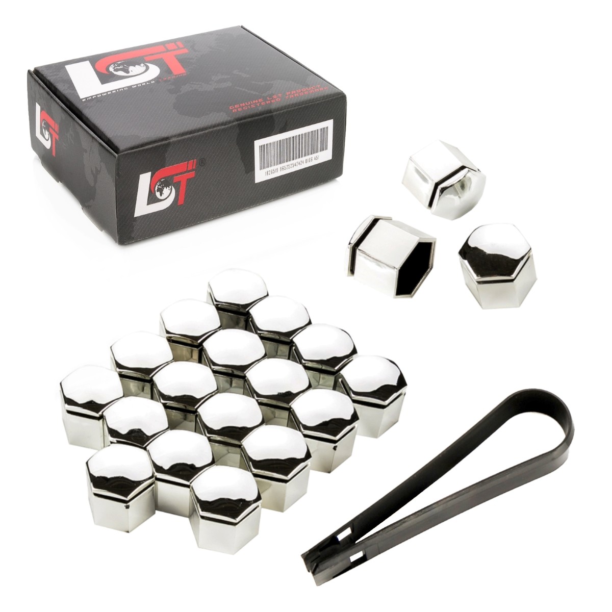 20X Wheel Nut Caps Chrome 19 Mm For CITROEN